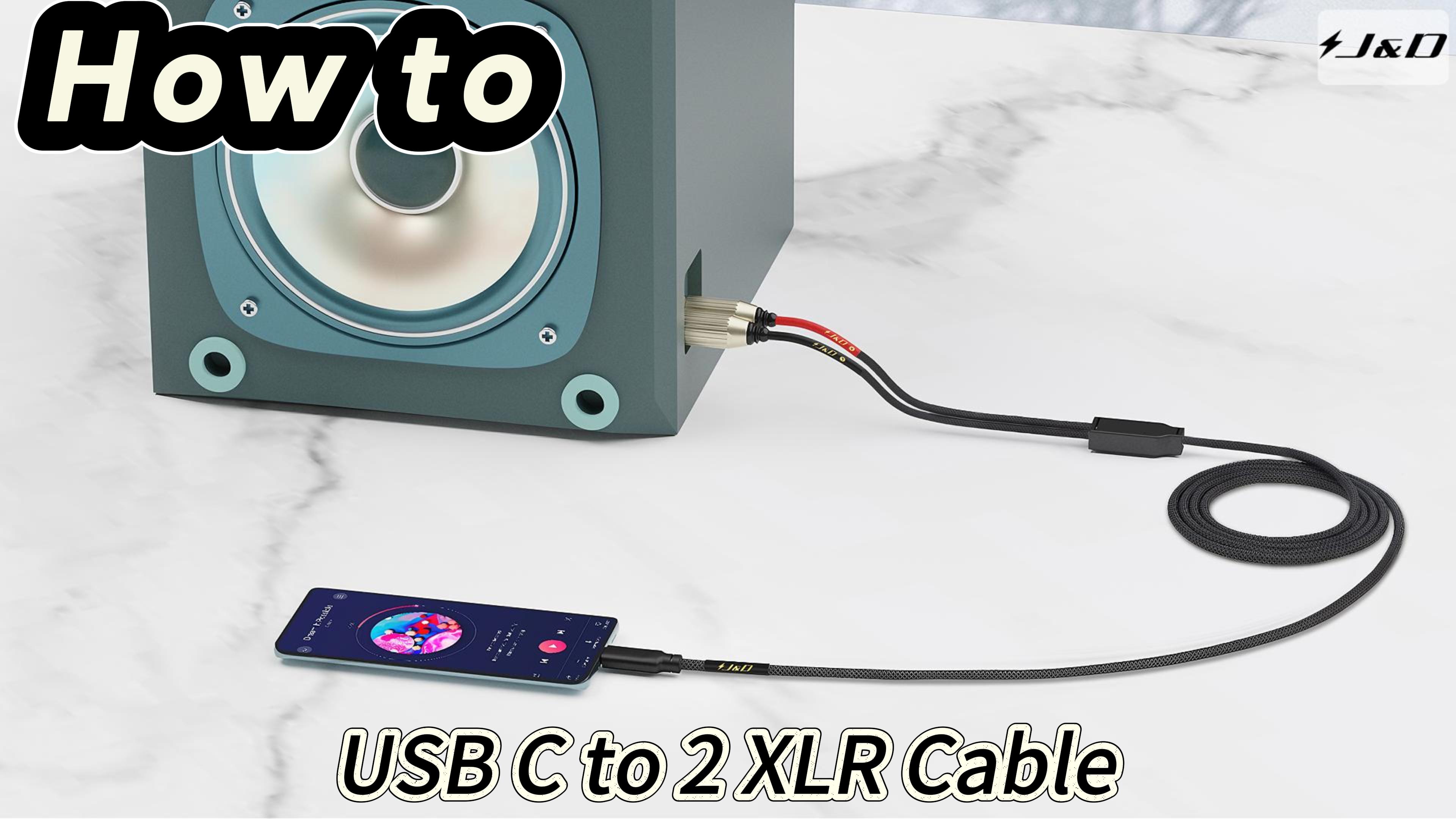 Amazon.com: J&D USB C to Dual XLR Male Audio Stereo Cable Cord